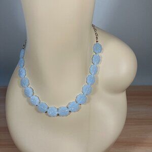 Handcrafted Czech Glass and Sterling Silver Necklace (18" Long)